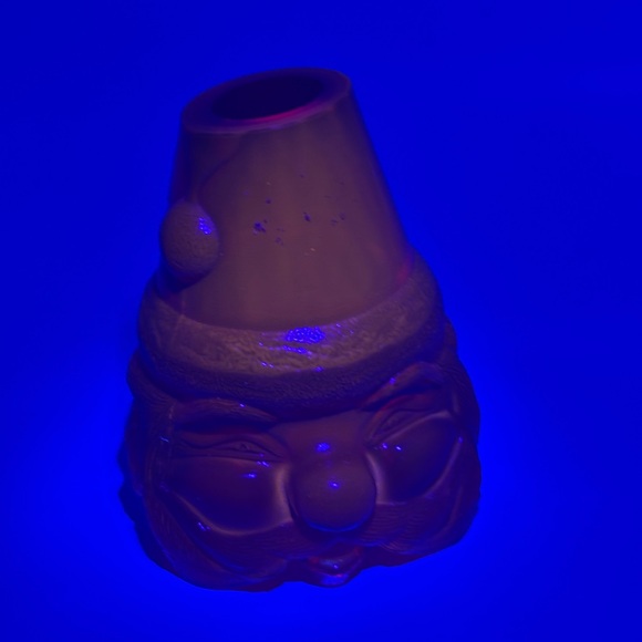 Vintage Fenton Old Santa Claus Amberina / Ruby Glass Fairy Lamp SHADE ONLY - Picture 6 of 8